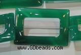 CAG6644 15.5 inches 25*35mm rectangle green agate gemstone beads