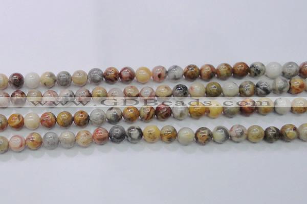 CAG6670 15.5 inches 4mm round natural crazy lace agate beads