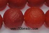 CAG6704 15 inches 16mm round red pilates agate beads