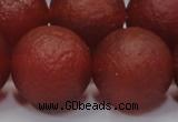 CAG6705 15 inches 18mm round red pilates agate beads