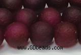 CAG6712 15 inches 12mm round plum pilates agate beads