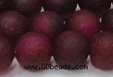 CAG6713 15 inches 14mm round plum pilates agate beads