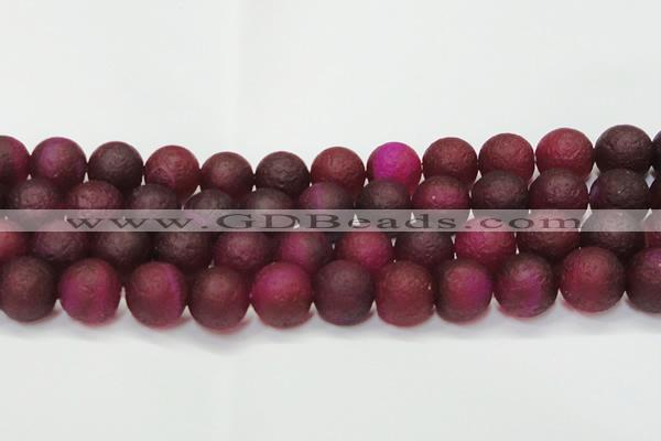 CAG6714 15 inches 16mm round plum pilates agate beads