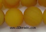 CAG6724 15 inches 16mm round yellow pilates agate beads