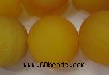 CAG6726 15 inches 20mm round yellow pilates agate beads