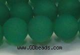 CAG6732 15 inches 12mm round green pilates agate beads