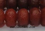 CAG6750 15 inches 10*14mm rondelle red pilates agate beads