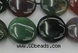 CAG6772 15.5 inches 16mm flat round Indian agate beads wholesale