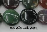 CAG6773 15.5 inches 18mm flat round Indian agate beads wholesale