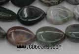 CAG6802 15.5 inches 12*16mm flat teardrop Indian agate beads