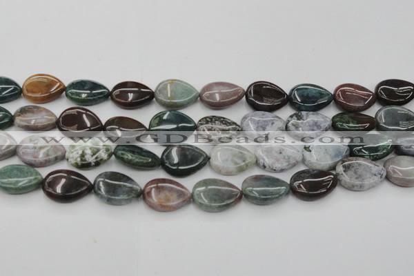 CAG6804 15.5 inches 15*20mm flat teardrop Indian agate beads