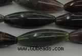 CAG6830 15.5 inches 10*30mm rice Indian agate beads wholesale