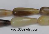 CAG6891 15.5 inches 10*30mm faceted teardrop line agate beads