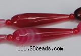 CAG6903 15.5 inches 10*40mm faceted teardrop line agate beads