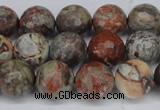 CAG7012 15.5 inches 8mm faceted round ocean agate gemstone beads