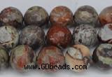 CAG7013 15.5 inches 10mm faceted round ocean agate gemstone beads