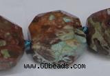 CAG7065 15.5 inches 16*25mm faceted nuggets ocean agate beads