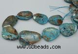 CAG7072 15.5 inches 30*40mm - 35*50mm faceted freeform ocean agate beads