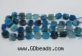 CAG7074 15.5 inches 25*35mm - 35*50mm faceted freeform ocean agate beads