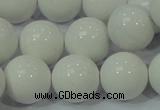 CAG708 15.5 inches 18mm round white agate gemstone beads wholesale