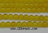 CAG7100 15.5 inches 4mm round yellow agate gemstone beads