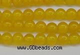 CAG7101 15.5 inches 6mm round yellow agate gemstone beads