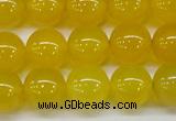 CAG7105 15.5 inches 14mm round yellow agate gemstone beads