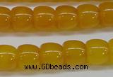 CAG7115 15.5 inches 10*12mm apple-shaped yellow agate gemstone beads