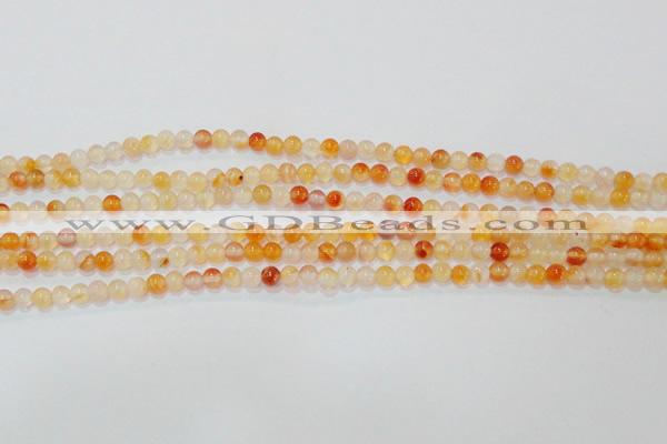 CAG7130 15.5 inches 4mm round red agate gemstone beads