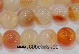 CAG7133 15.5 inches 10mm round red agate gemstone beads