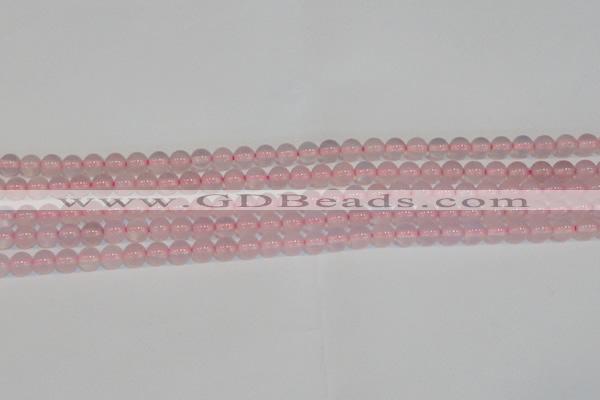 CAG7149 15.5 inches 4mm round pink agate gemstone beads