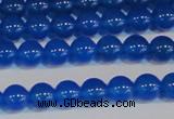 CAG7159 15.5 inches 6mm round blue agate gemstone beads