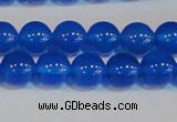 CAG7160 15.5 inches 8mm round blue agate gemstone beads