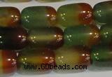 CAG7177 15.5 inches 12*16mm drum rainbow agate gemstone beads