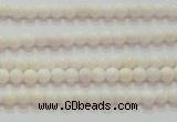 CAG7181 15.5 inches 3mm round white agate gemstone beads