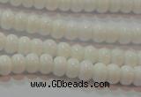 CAG7190 15.5 inches 4*6mm rondelle white agate gemstone beads