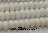 CAG7191 15.5 inches 5*8mm rondelle white agate gemstone beads