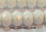 CAG7195 15.5 inches 10*14mm faceted rondelle white agate beads