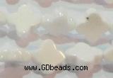 CAG7218 15.5 inches 12*12mm flower white agate gemstone beads