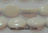 CAG7230 15.5 inches 13*18mm marquise white agate gemstone beads