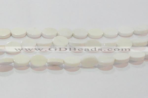 CAG7237 15.5 inches 15*20mm oval white agate gemstone beads