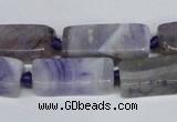 CAG7375 15.5 inches 8*20mm - 10*25mm cuboid dragon veins agate beads