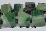 CAG7385 15.5 inches 11*12mm - 13*14mm cube dragon veins agate beads