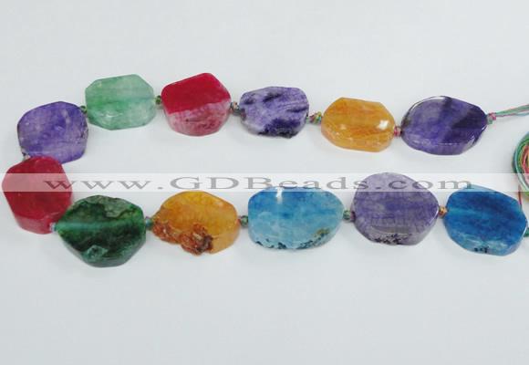 CAG7404 15.5 inches 22*25mm - 25*35mm freeform dragon veins agate beads