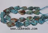 CAG7434 15.5 inches 20*30mm - 25*35mm freeform ocean agate beads