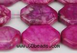 CAG7436 15.5 inches 20*30mm octagonal crazy lace agate beads