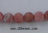 CAG7486 15.5 inches 4mm round frosted agate beads wholesale