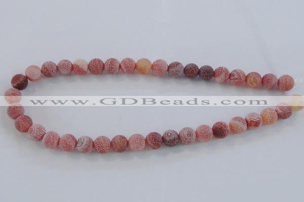 CAG7492 15.5 inches 16mm round frosted agate beads wholesale