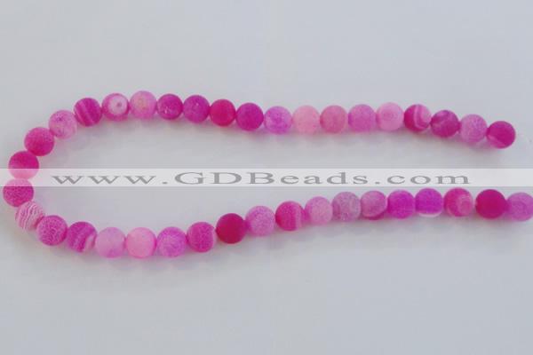 CAG7503 15.5 inches 6mm round frosted agate beads wholesale