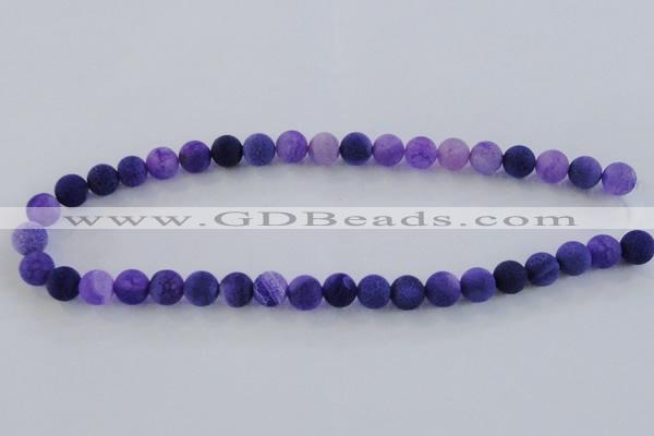 CAG7510 15.5 inches 4mm round frosted agate beads wholesale